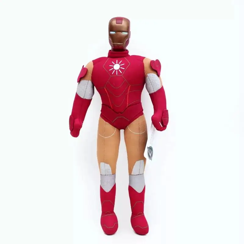 ironman Горячие Мстители Фигурки игрушки 25 см Человек-паук Бэтмен Супермен Железный человек Халк Капитан Америка Тор Marvel Рождественский подарок - Цвет: ironman