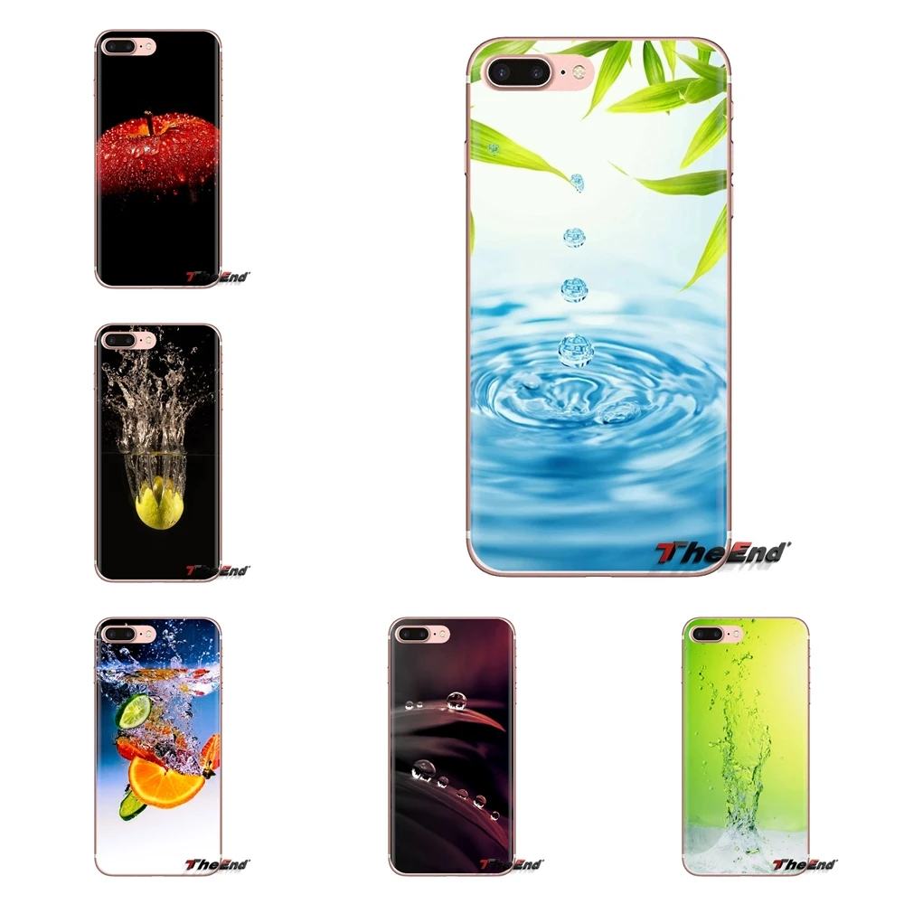 Мягкий чехол для телефона из ТПУ с изображением фруктов и брызг воды Samsung Galaxy S3 S4 S5