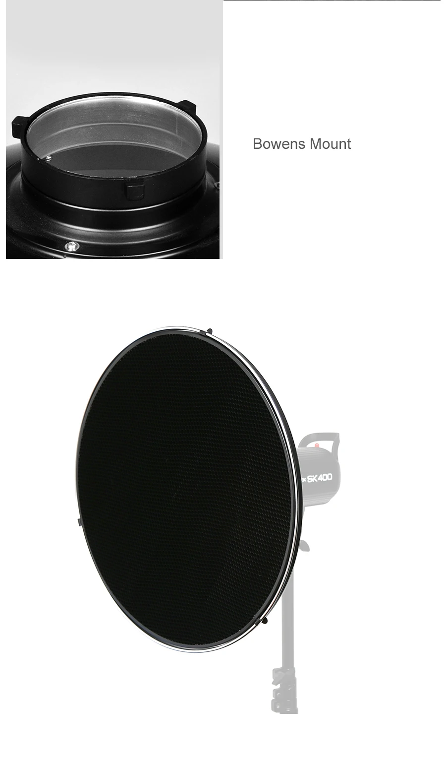 Godox 42 см 1" Белый Bowens крепление красоты блюдо+ сотовая сетка+ рассеиватель для профессиональной фотографии