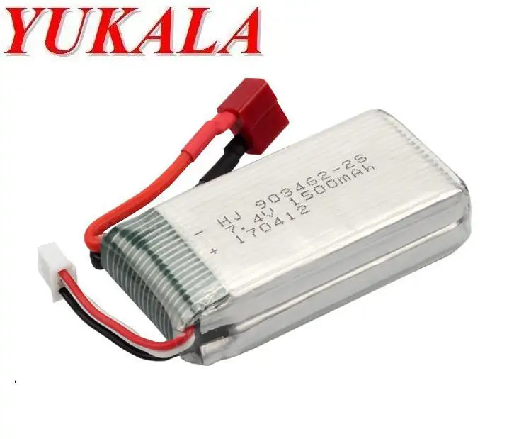 Литий-полимерный аккумулятор YUKALA 903462-2S 7 4 В 1500 мАч T plug 903462 для Wltoys V913 L959 L969 L202 K959 RC