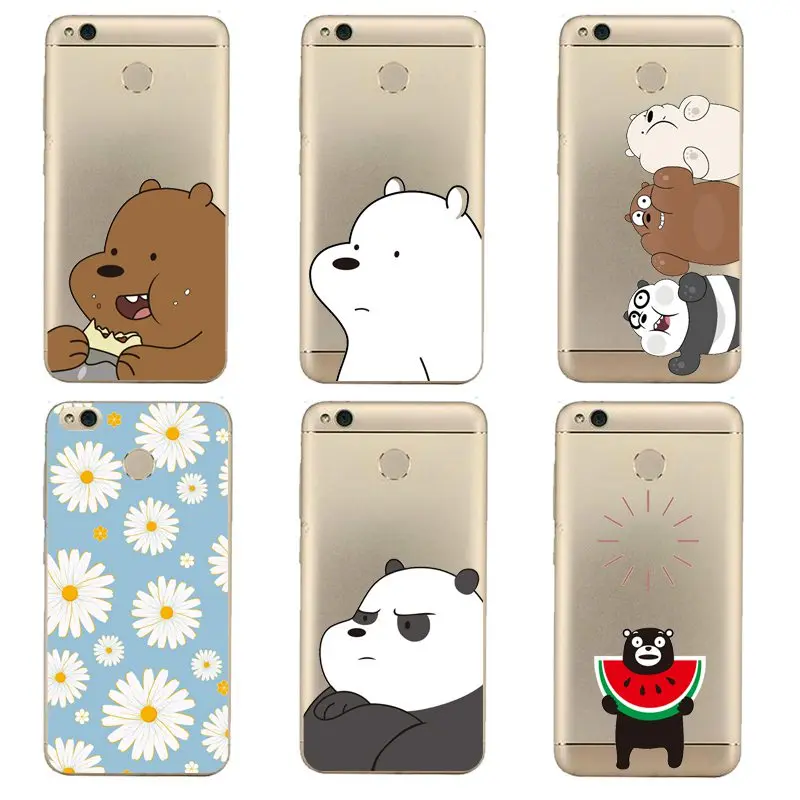 Мягкий прозрачный чехол из ТПУ для xiaomi redmi 4x 4a note5a note4x 5S mi6 note3 Kumamoto Flora Bear
