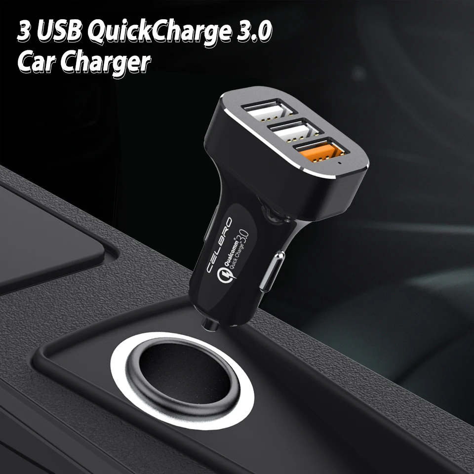Быстрая зарядка QC 3,0 Автомобильное зарядное устройство мульти USB Автомобильное зарядное устройство для мобильного телефона Xiaomi LG sony Быстрая зарядка Cargador автомобильное зарядное устройство 3 USB