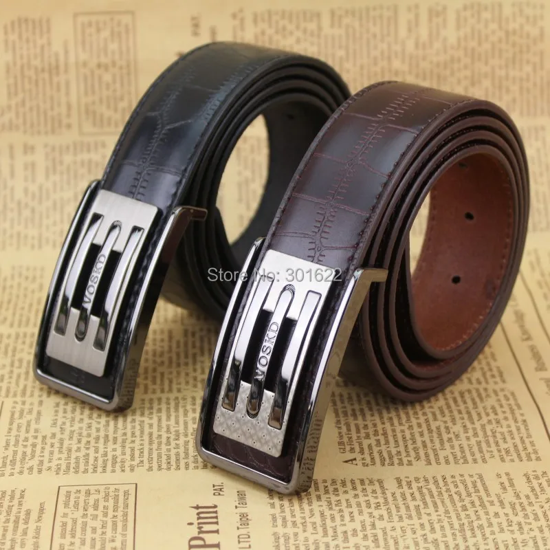 

2015 Fashion good high quality cowhide leather belt in men's belts