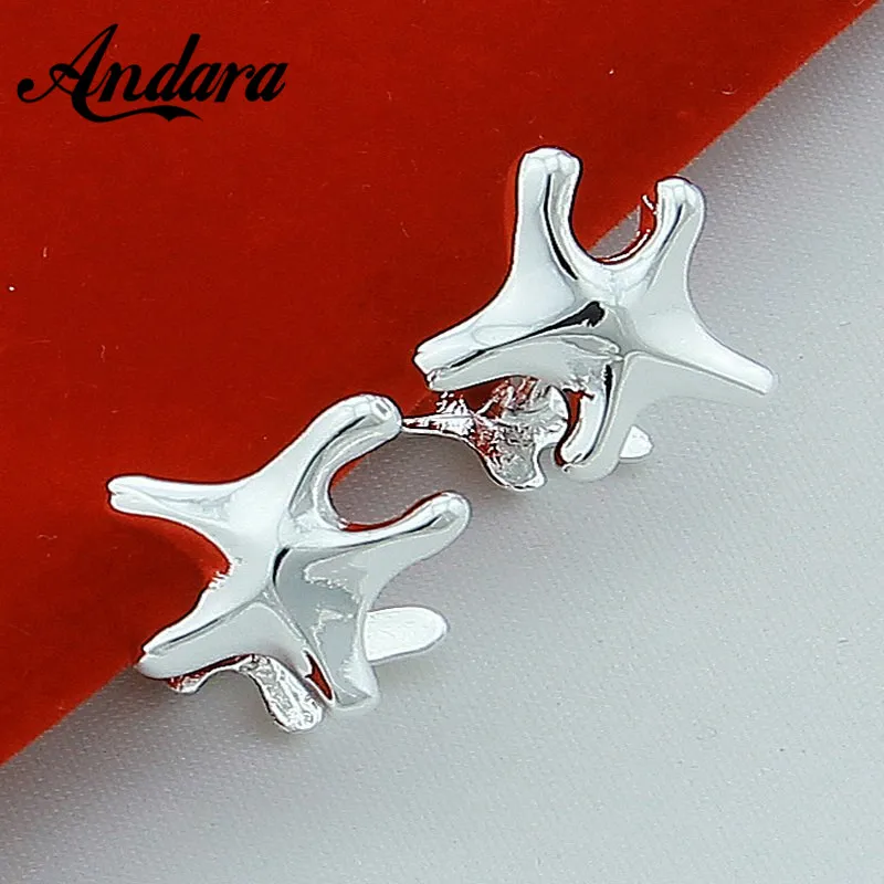 

New Arrival Silver Shirt Cufflink Fashion Silver Color Star Cufflinks For Women Men Jewelry Wholesale