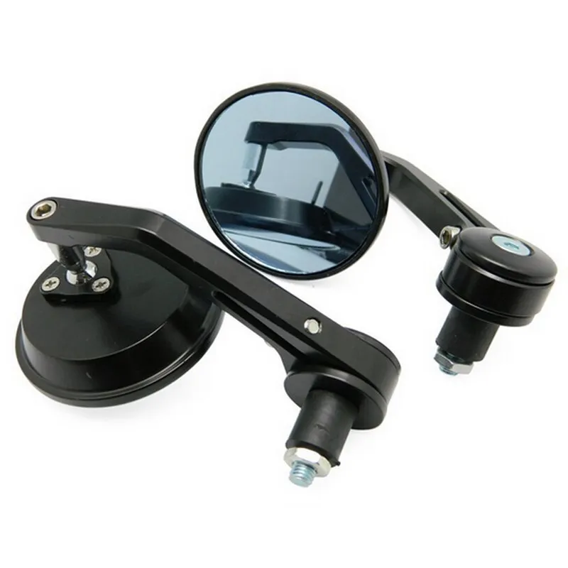 

EE support Quality Motorcycle Accessories Aluminum Alloy Black Motor Side Mirrors 22mm~25mm Handlebar End Motocycle Mirror