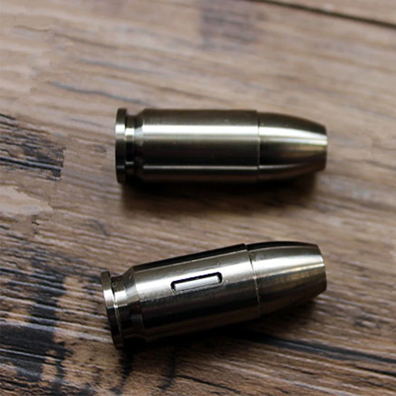 Titanium CNC Bullet Head EDC Knife Lanyard Titanium Knife Beads Paracord Fits Tritium Tube Umbrella Rope Outdoor Parachute Cord