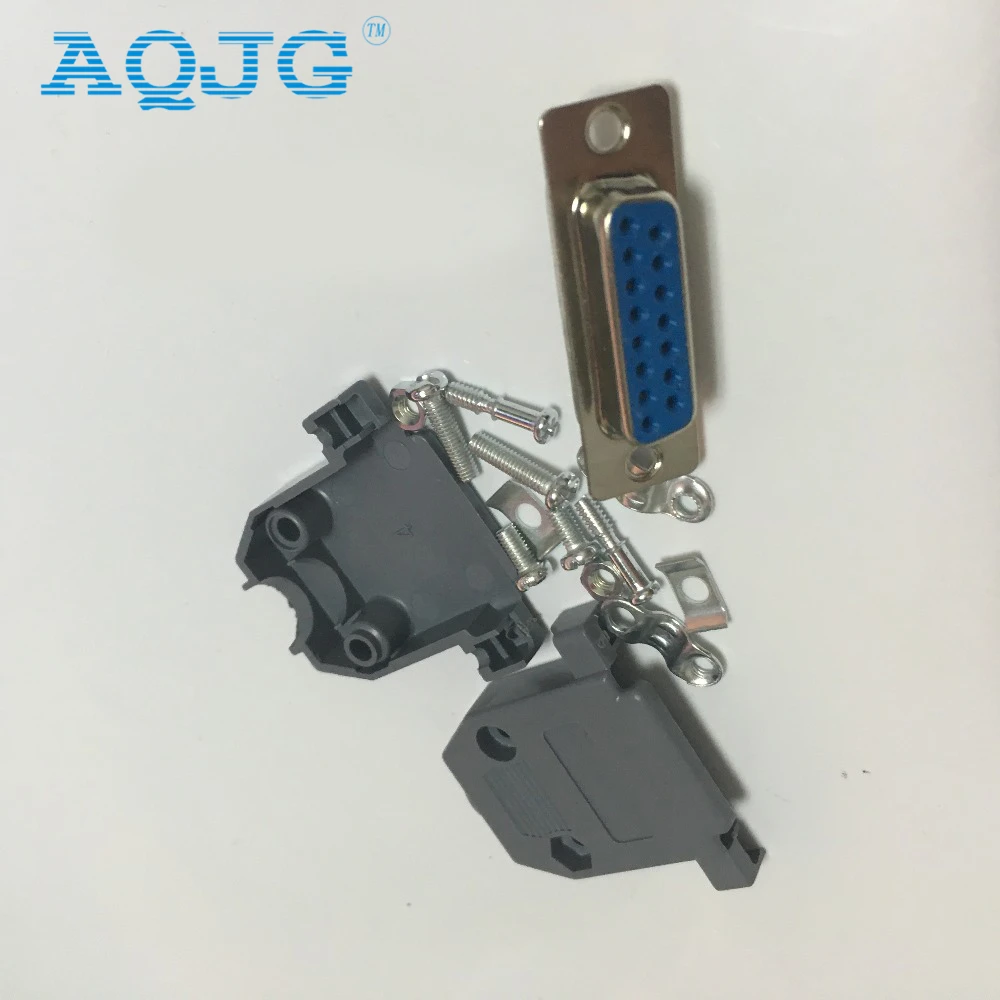 10 шт./L Φ DB15 15 Pin Way D Sub Female паяльный разъем пластиковая сборная оболочка адаптер VGA
