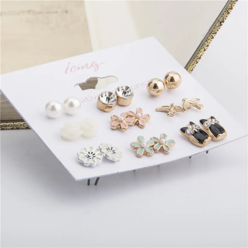 Мода Для женщин precing Jewelry Серьги Акриловые Кристалл Имитация Жемчужное Украшение