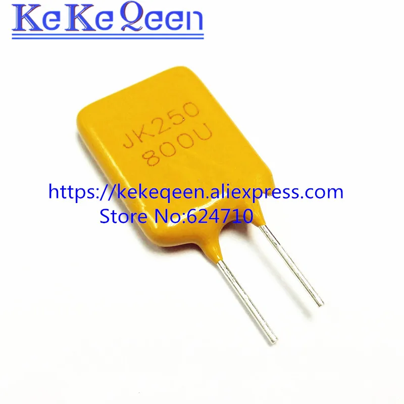 10 шт./лот Восстанавливающий предохранитель PPTC Φ JK250 800U 250 в ма 0.8A PTC оригинальный