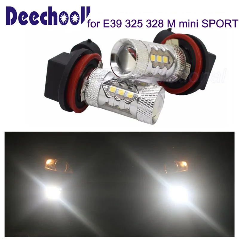 Deechooll 2 шт. Автомобильный светодиодный светильник для BMW E39 325 328 м Мини Спорт H11 H8 50