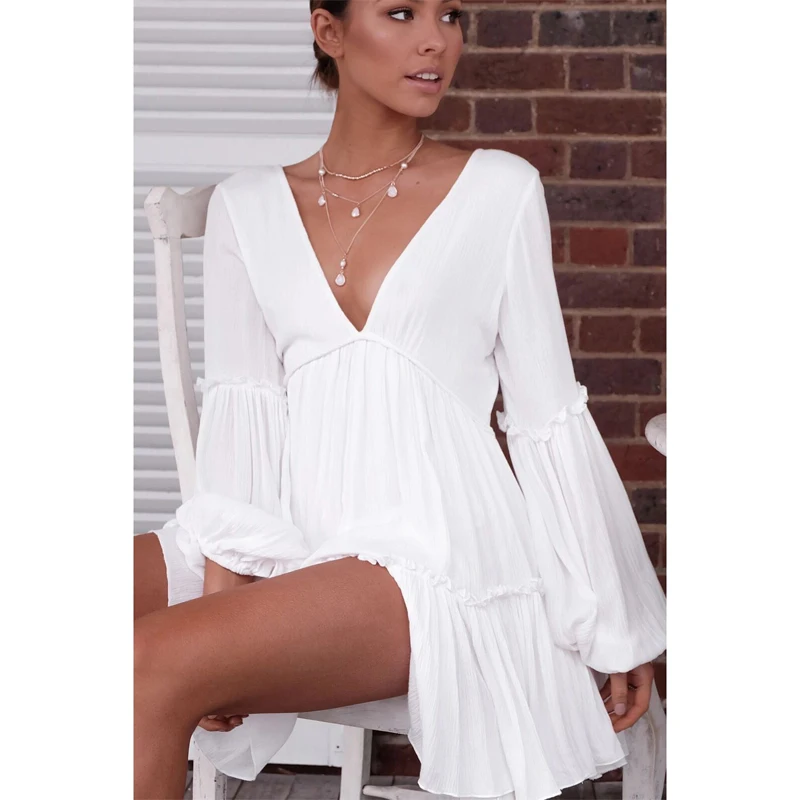 2019 летние модные шифоновые сексуальные вечерние платья с v-образным вырезом и