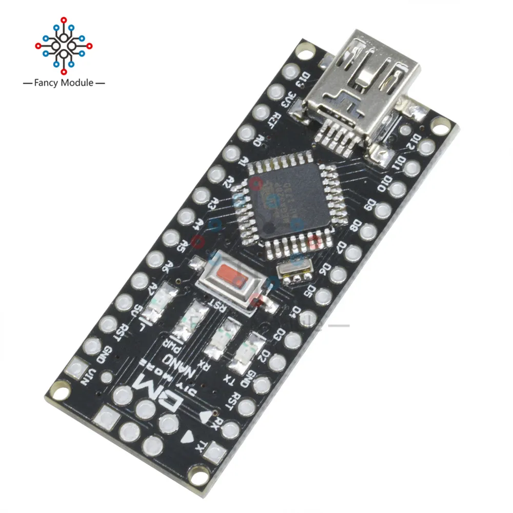 Мини-usb Nano 4,0 atmega328 Atmega328P контроллер для Arduino ATMEGA328P-AU PL2303TA 5 в 16 м Модуль платы с контактами