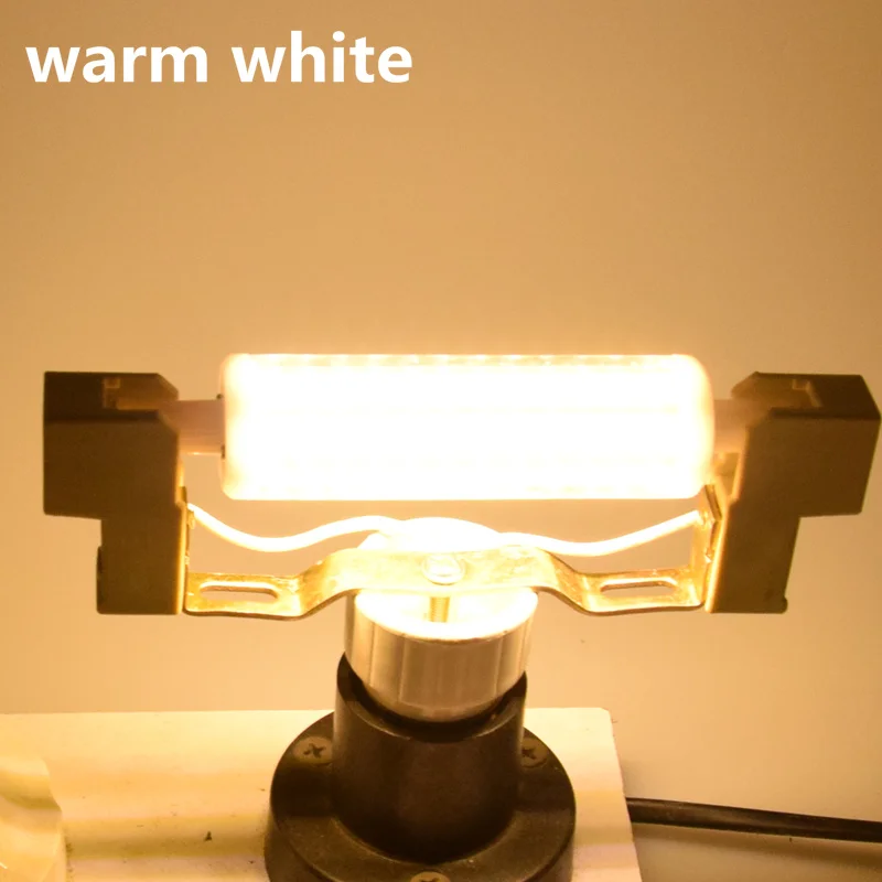 Новый cob r7s led 118 мм регулируемой яркости j78 j118 светодиодные лампы 78 теплый белый 7 Вт 14 вместо 70 140 галогенная