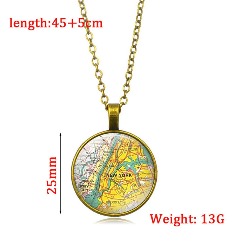 Арабский США карта ожерелье с буквенными подвесками для женщин и мужчин