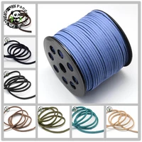 3mm double sided faux suede cord braided bracelets velvet leather handmade beading string rope diy for jewelry making 90mroll