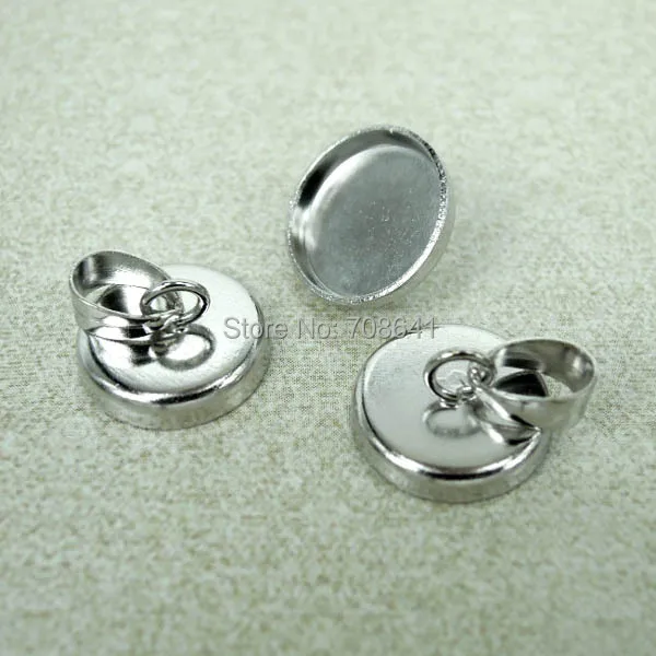 10 мм 12 круглая глубокая стенка Нижняя рамка + ободок с подвеской-Бейл колпачки для