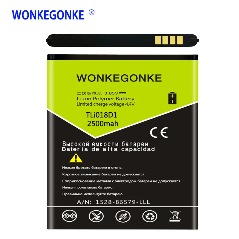 Аккумулятор WONKEGONKE TLi018D1 для Alcatel one touch Pop D5 Dual 5038x OT5038X 3 5015D OT 5016 5051A|Аккумуляторы