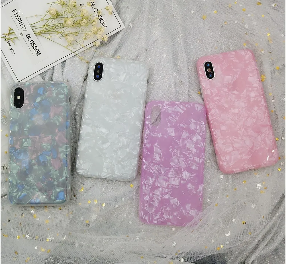 Fashion Conch Shell Phone Case For iPhone XS MAX XR X 7 8 6 6S Plus Back Cover Luxury Lovely Cases Coque |