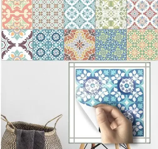 Обои для мебели ванная комната средиземноморская плитка водостойкая ПВХ