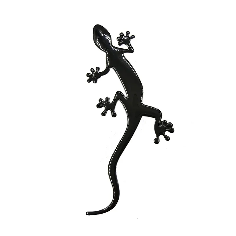 Супер милая Ящерица Геккон 3D Автомобильная наклейка мягкий ПВХ хромированный