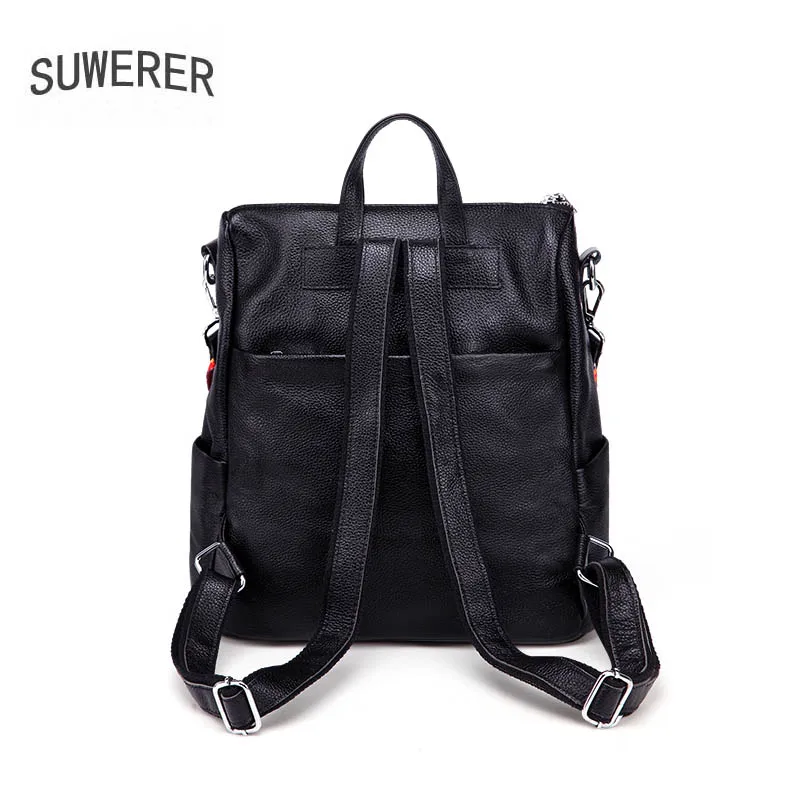 Women Genuine Leather bag 2019 new personality ladies embroidery wild leather travel backpack | Багаж и сумки
