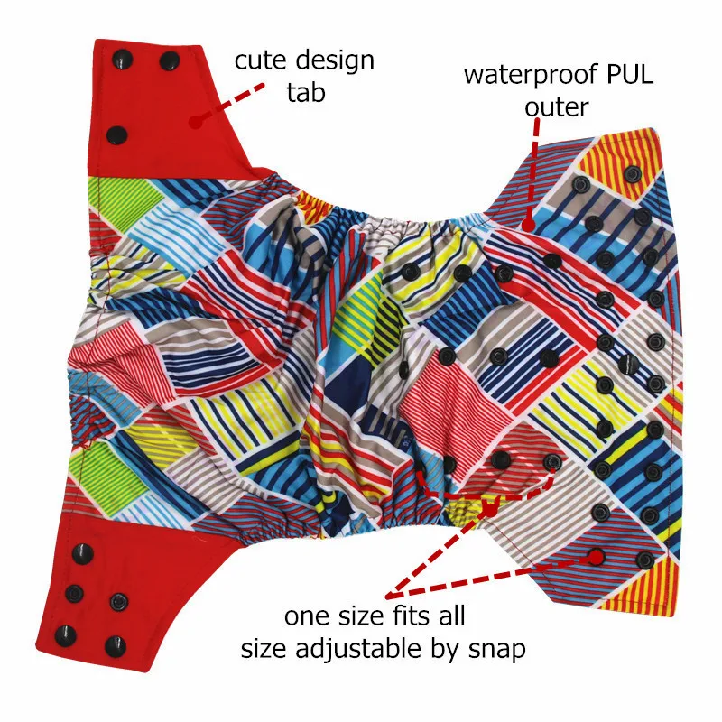 3 шт. подгузники для детей один размер|bamboo diaper|pocket cloth diapercloth pocket diaper |