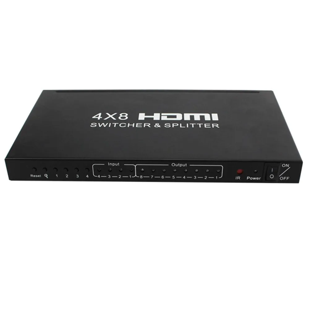 4Kx2K 3D 4x8 HDMI Switcher/Splitter IR RC Control Support DTS/Dolby-AC3/DSD Power Adapter For HDTV Video Display Free Shipping | Компьютеры