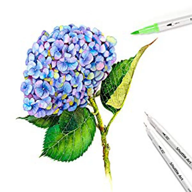 Двойной наконечник Акварельная Кисть ручка художественный маркер тонкий