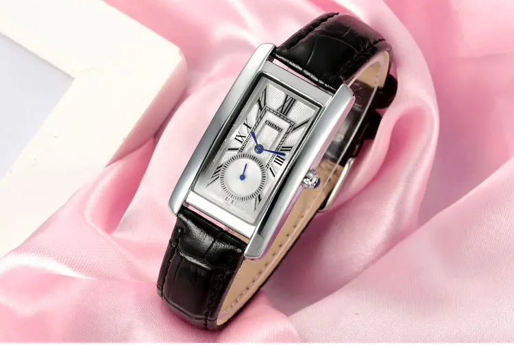 Black White Dial CHENXI женские красные кожаные часы женские модные простые Роскошные брендовые аналоговые кварцевые часы женские маленькие свежие Классические наручные часы - Цвет: Black White Dial
