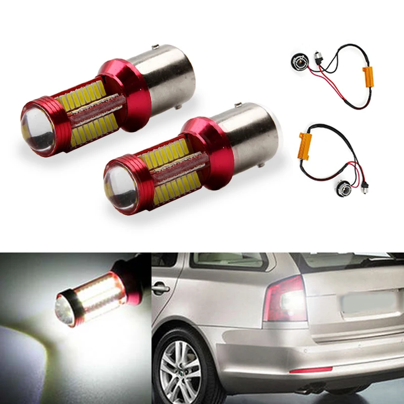 2x1156 LED 4014 чип Canbus резервный фонарь заднего хода лампа для Skoda Fabia dogeoctavia Octavia (1Z3)