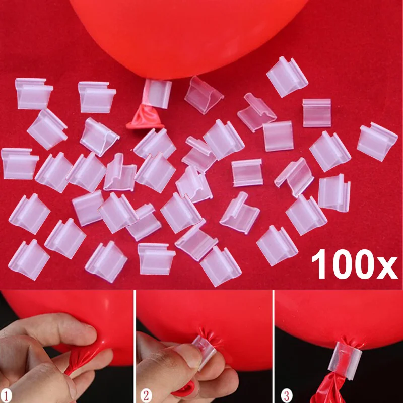 

100 шт., латексные зажимы для шаров