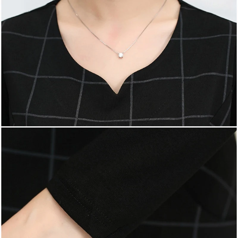 

New women Dress 2019 Spring Autumn Ladies Elegant Casual Fashion Long-Sleeve Long V-neck DFress Middle-Age Dress Female Vestido