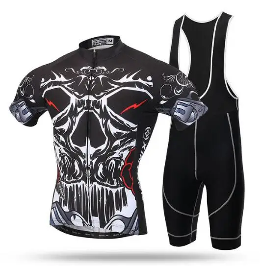 color as picture Xintown skull Велоспорт Джерси mallot ciclismo Спорт на открытом воздухе майки для мотокросса bycicle мужские Дешевые Аутентичные Спортивные майки набор - Цвет: color as picture