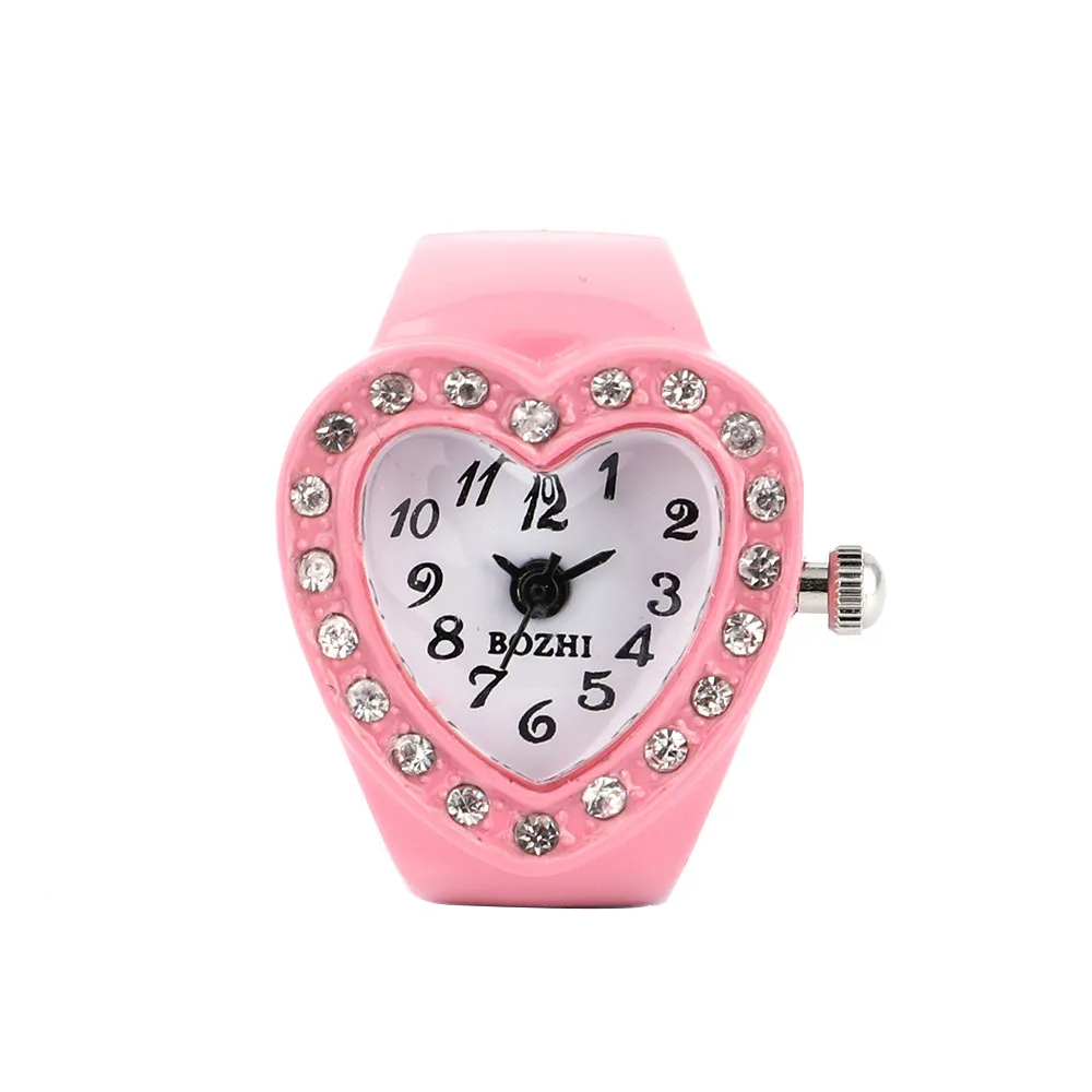 Роскошные Брендовые женские часы с кольцом в форме сердца эластичные кварцевые