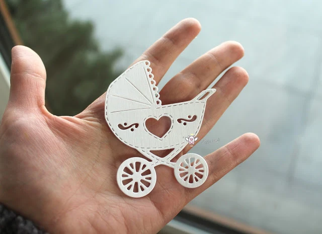 Mmao Crafts Metal Steel Cutting Dies New Baby trolley cradle Stencil For DIY Scrapbooking Paper/photo Cards Embossing Dies