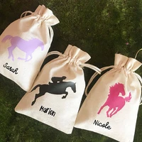custom name cowgirl pony birthday baby shower treart goodie favor bags baptism wedding hangover survival kit party candy pouches