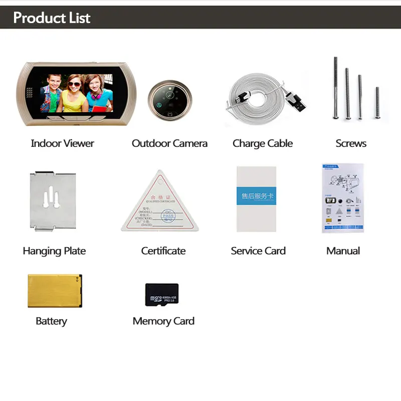 Фирменная Новинка 4.3 дюймов обнаружения движения дверной глазок HD ЖК дисплей