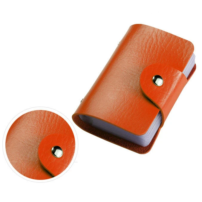 Держатель для кредитных карт унисекс из искусственной кожи 24 бит|organizer