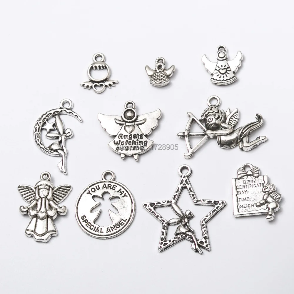 10 шт. серебряные бусины шармы для браслетов и ожерелий|Подвески| |