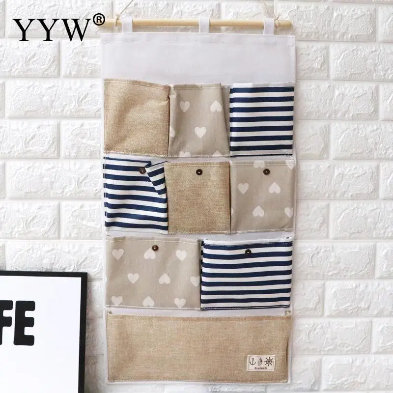 Подвесная сумка для хранения с 9 карманами настенный органайзер гардероба