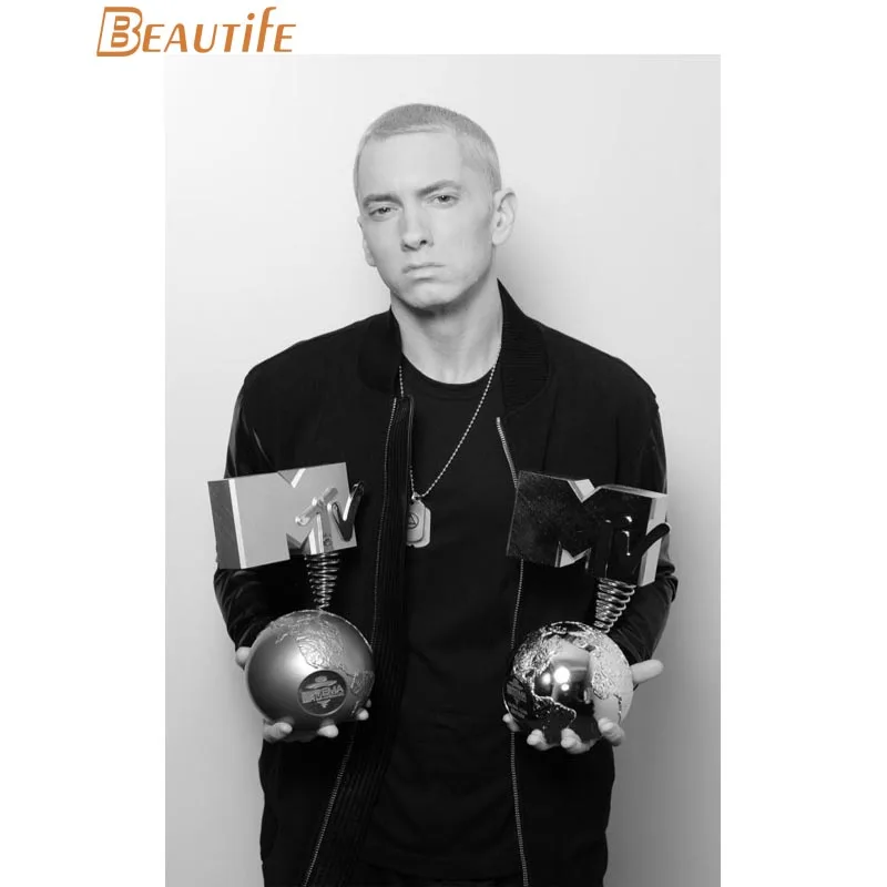 Горячая Распродажа индивидуальный постер Eminem для украшения дома Модный Шелковый
