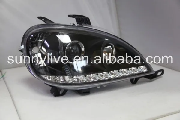 1998-2005 год для Mercedes-Benz W163 ML320 ML350 ML430 ML450 светодиодный черный цвет фары