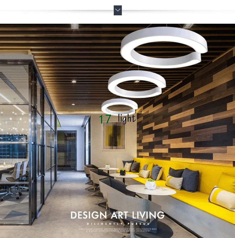 Современная круглая светодиодная Подвесная лампа для столовой Простой Модный