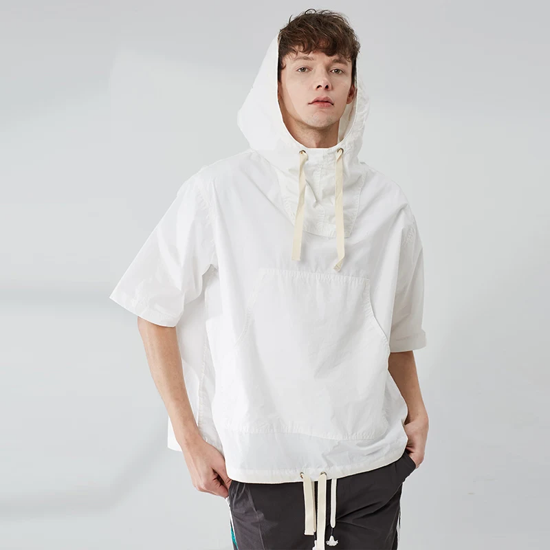 Мужские повседневные однотонные хлопковые куртки с капюшоном 2019 СВОБОДНЫЙ