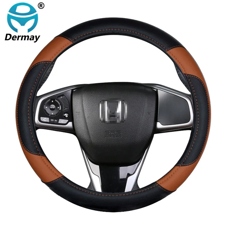 DERMAY 5 Цвета чехол рулевого колеса автомобиля из искусственной кожи только для HONDA