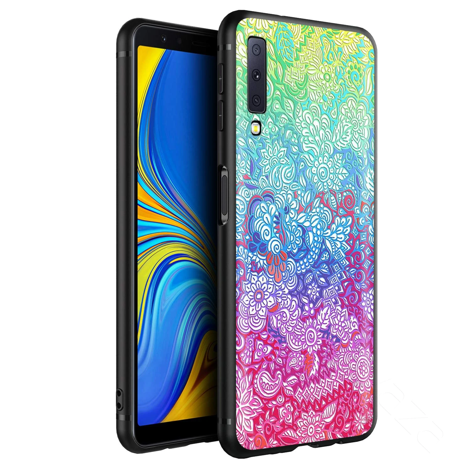 Радужный чехол Пейсли для Samsung Galaxy J6 A9 A8 A7 A70 A6 A5 A50 A40 A30 A3 A10 A51 A71 A81 A91 2018|Бамперы| |