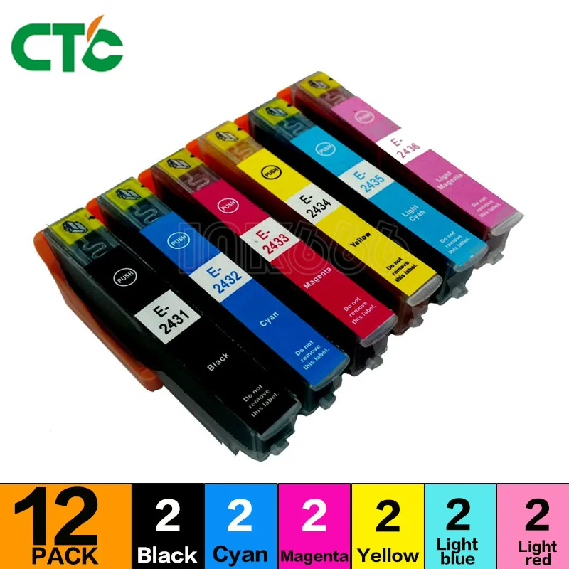 Чернильный картридж 12X 24XL T2431 T2432 T2433 T2434 T2435 T2436 стандартная фотография | Компьютеры