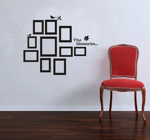 

Picture Photo Frame Set Wall Black Sticker Vinyl Decal Decor Home Art DIY Free Shipping