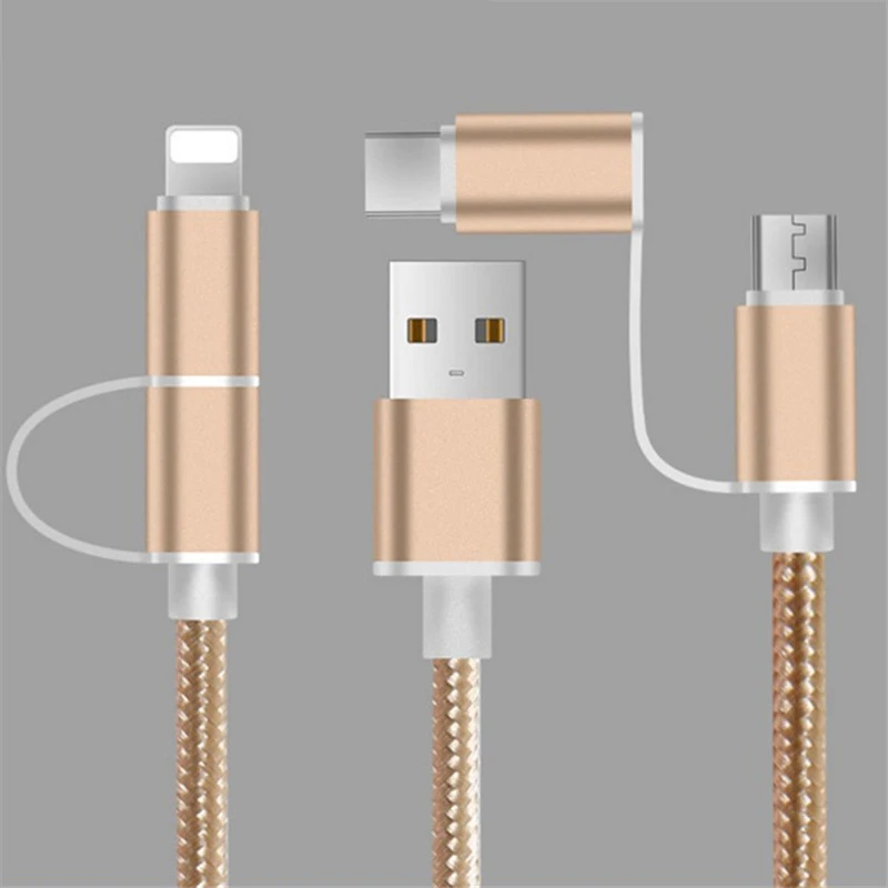 Быстрая зарядка два вида интерфейсов USB кабель для iphone Android общего назначения Type c