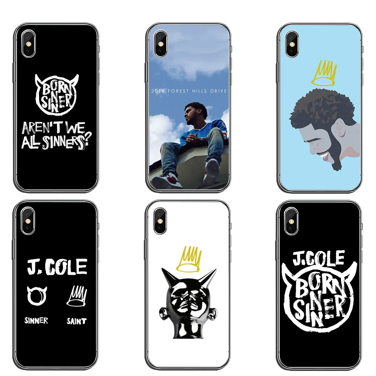 Rap J Cole Born SINNER Мягкий силиконовый чехол для Apple iPhone XS Max XR X 6 6S 7 8 Plus 5 5S SE 10 TPU чехлы